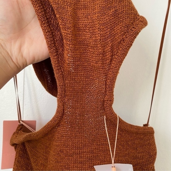 Cult Gaia Cameron Knit Cutout Maxi Dress Brown Size XS NWT - Picture 2 of 7